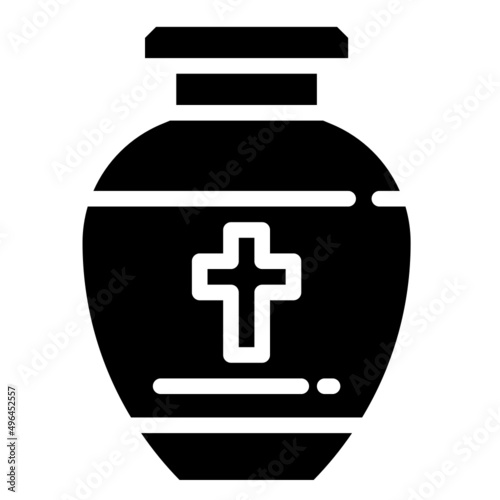 URN glyph icon,linear,outline,graphic,illustration