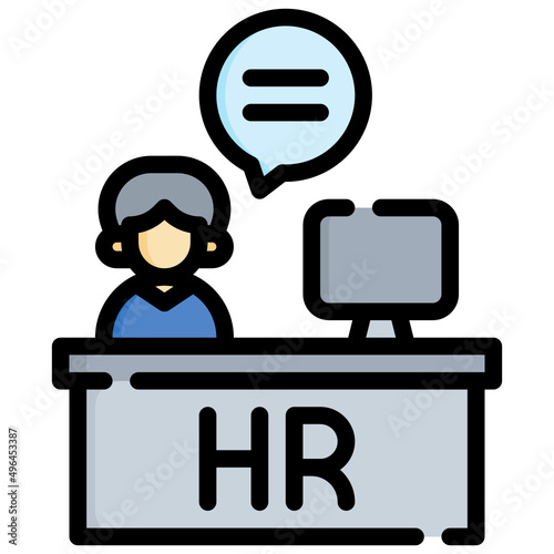 HR filled outline icon,linear,outline,graphic,illustration