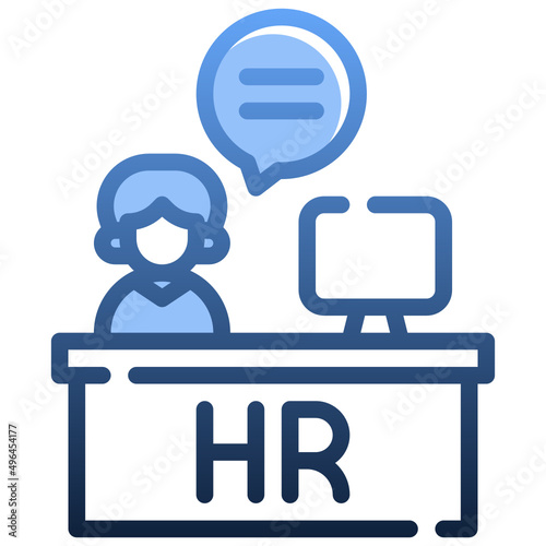 HR Gradient icon,linear,outline,graphic,illustration