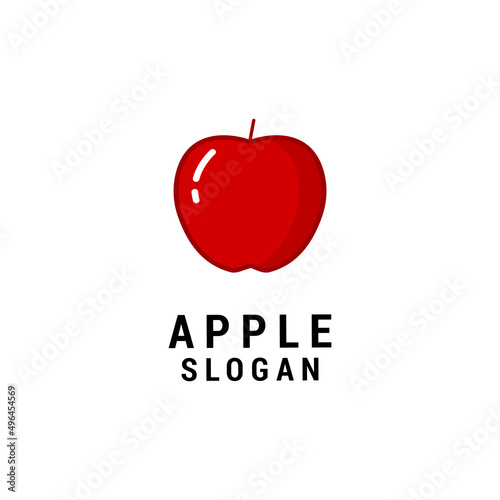 Apple fruit logo icon design template. Elegant  luxury  premium vector