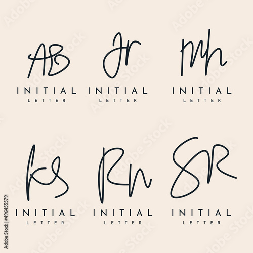 Set initial label signature template design