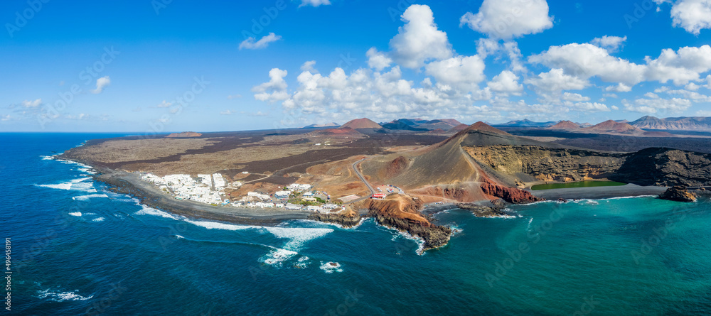 The Green Lagoon Lago Verde on Lanzarote, Spain