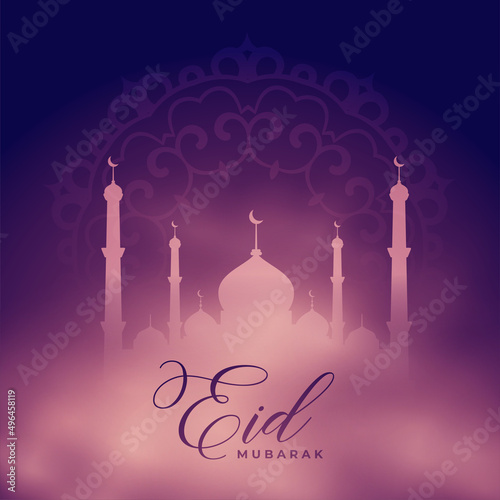muslim eid mubarak festival wishes greeting design