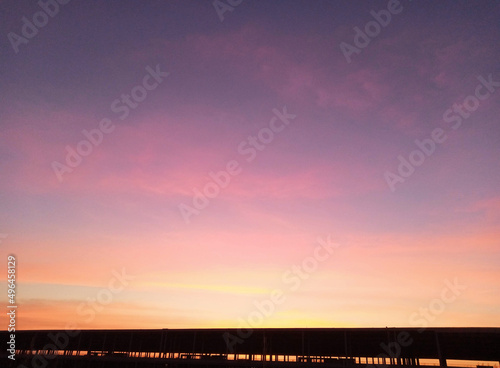 purple sky in evening time.