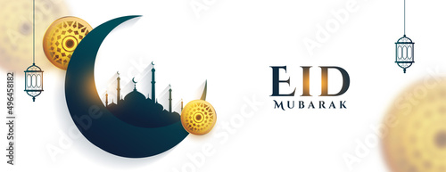 eid mubarak traditional islamic banner design