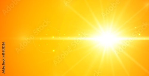 orange yellow glowing light flare background