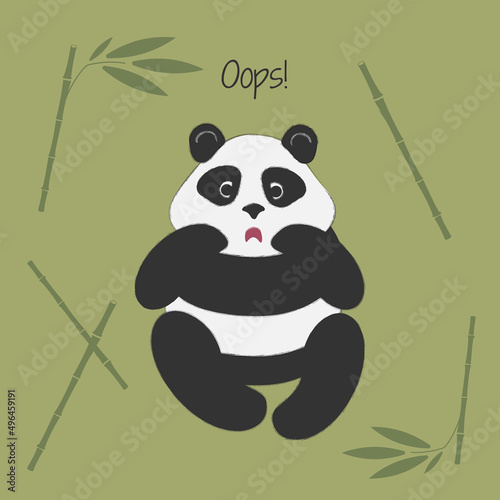 Confused panda saying oops