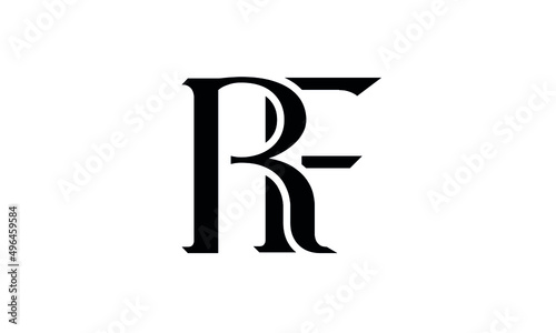 Letter Initial RF Vector Logo Design