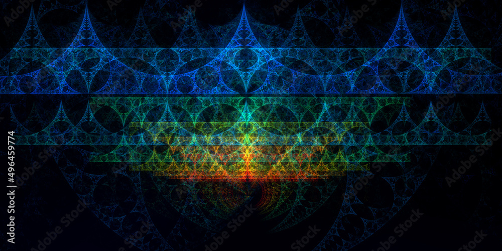 Naklejka premium Digitaler Hologramm Hintergrund aus Fraktal