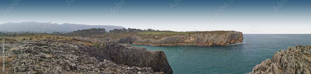 Panoramic photo of the area of the buffoons of Prías, Asturias,