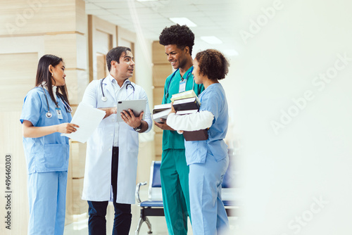 Wallpaper Mural international team of professional doctors having a meeting in conference room at the modern hospital. Healthcare and medical development concept. Torontodigital.ca