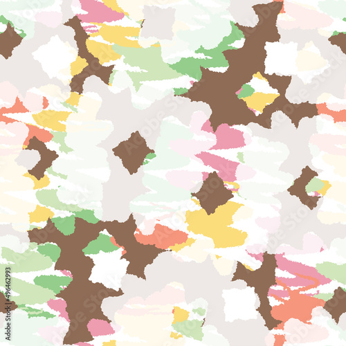 seamless mixed and doodle flower pattern background