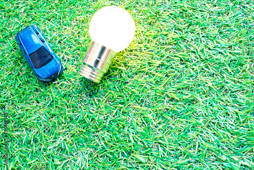 Wallpaper Mural grass and light bulb and vehicle Torontodigital.ca