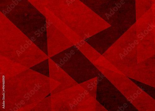 Red and black textured block squares or diamond shape geometric pattern, soft red background with triangle layers in abstract geometric pattern.	