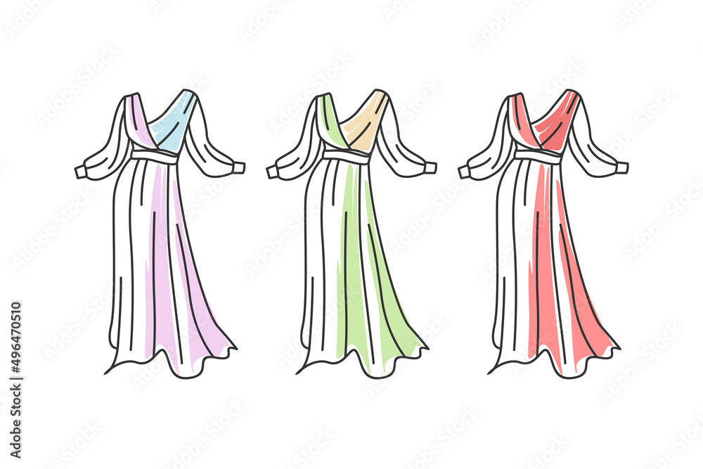 Casual wear dress sketch hotsell