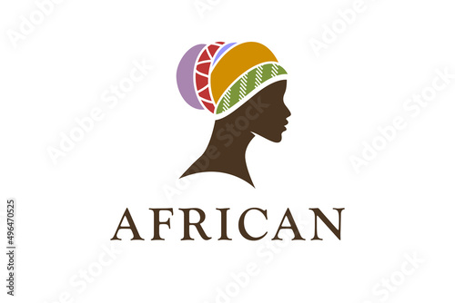 Silhouette of Exotic Beauty African Woman