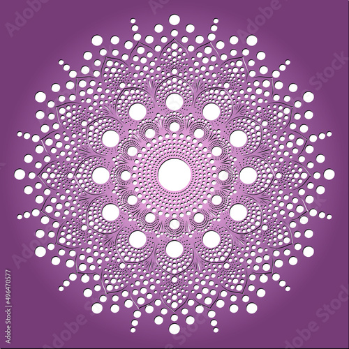 Decorative dot mandala, design element. Can be used for cards, invitations, banners, posters, print design. Mandala background.