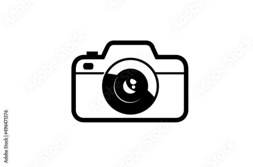 Creative Black Camera Logo Design Symbol Vector Illustration