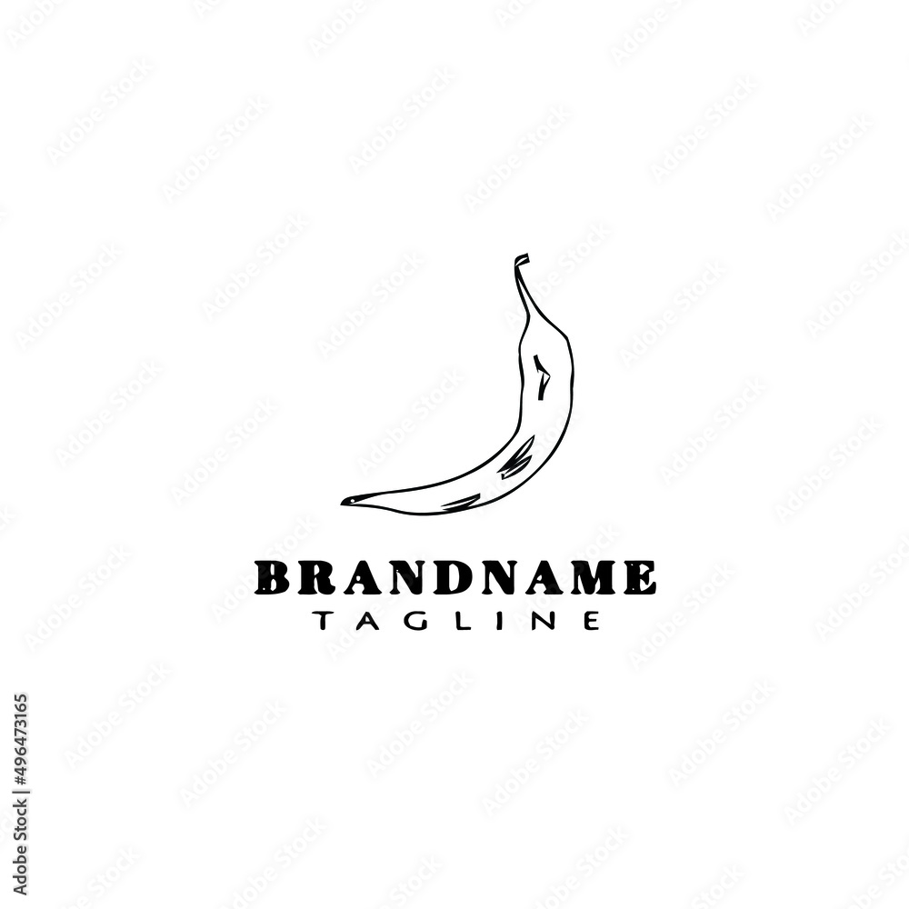 banana logo icon cartoon design template black vector banana logo icon cartoon design template black vector