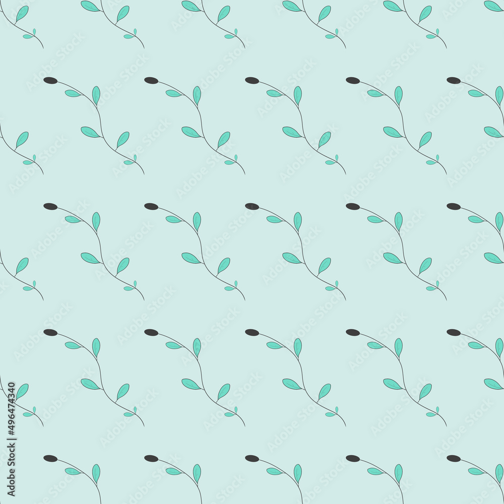 Plant pattern. Changeable background. Idea for decors, gifts, templates, papers, covers, wallpapers. Isolated vector.
