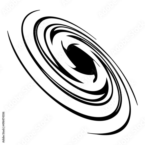 Spinning Galaxy Abstract Flat Icon Isolated On White Background