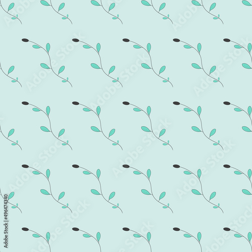 Plant pattern. Changeable background. Idea for decors, gifts, templates, papers, covers, wallpapers. Isolated vector.