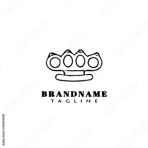 knuckles logo cartoon icon design template black isolated symbol