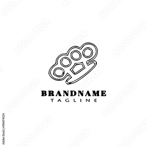 knuckles logo cartoon icon design template black isolated symbol