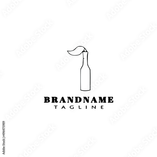 molotov cocktail logo icon design template vector illustration