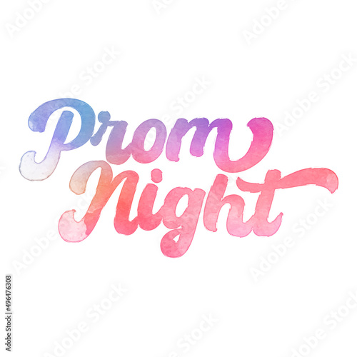 Text ‘Prom Night’ written in hand-lettered watercolor script font.