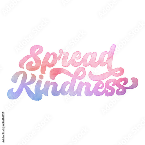 Text ‘Spread Kindness’ written in hand-lettered watercolor script font.