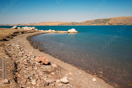 elazig Caspian lake  long exposure.  lake Hazar 