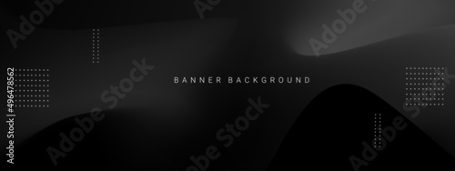 Dark geometric black abstract background elegent design pattern. photo