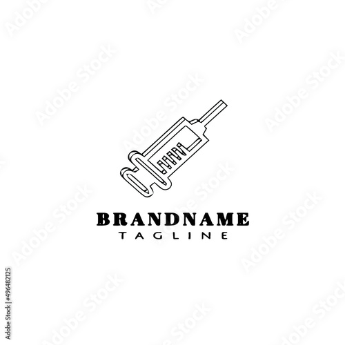 injection logo icon cartoon design vector illustration