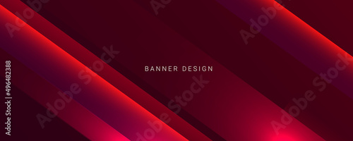 Abstract geometric red design colorful pattern template banner design