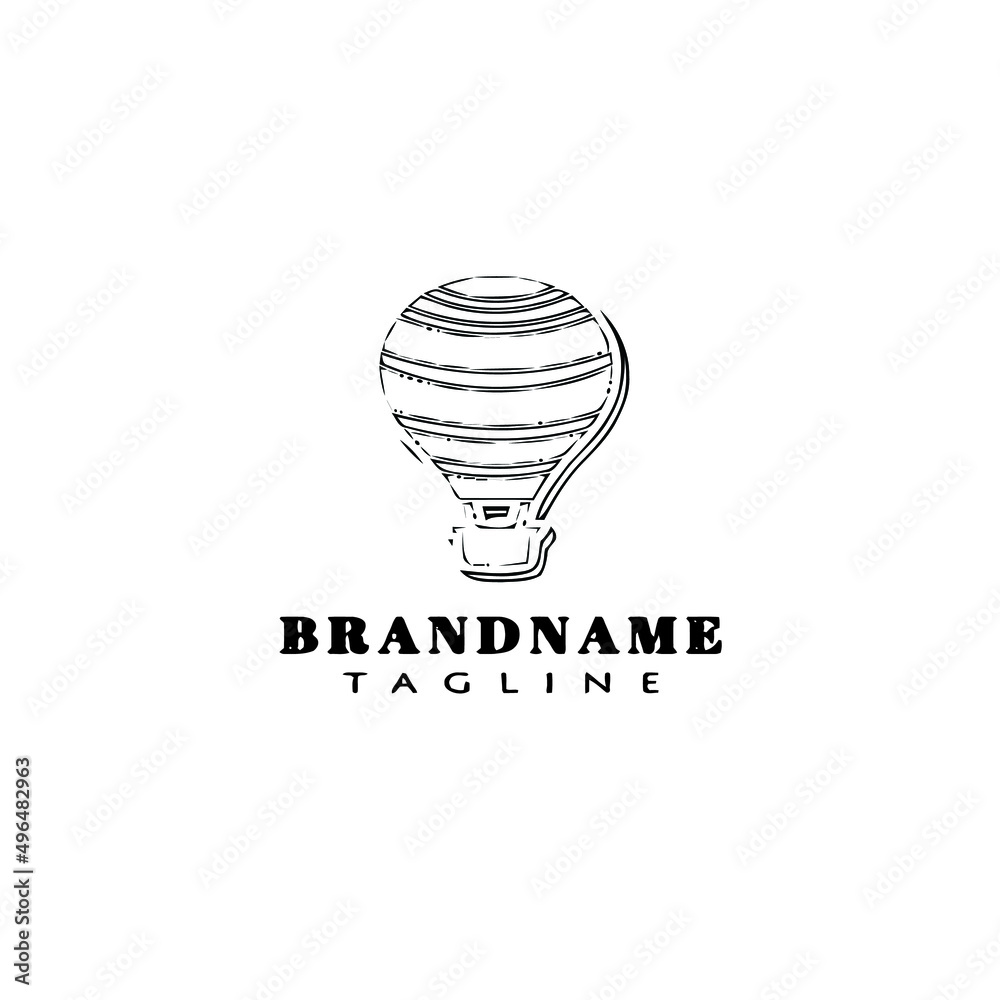 hot air balloon logo cartoon icon design vector hot air balloon logo cartoon icon design vector