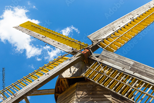Dutch type windmill from Brusy, Wdzydze Kiszewskie, Poland. photo
