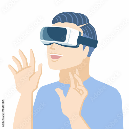 VRゴーグルをかけた男性