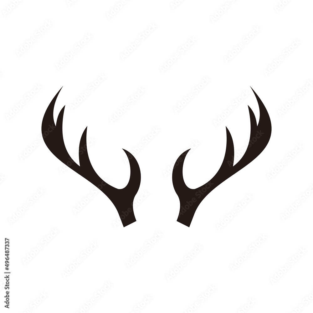 Deer antler icon vector design. Deer antler icon vector design.