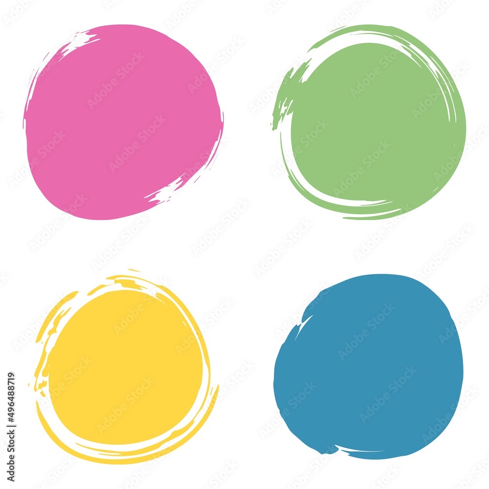 Set of circle brush strokes, grunge vector frames. Hand drawn design, vintage and retro elements. Template for logo, banner. Abstract shape. Set of circle brush strokes, grunge vector frames. Hand drawn design, vintage and retro elements. Template for logo, banner. Abstract shape.