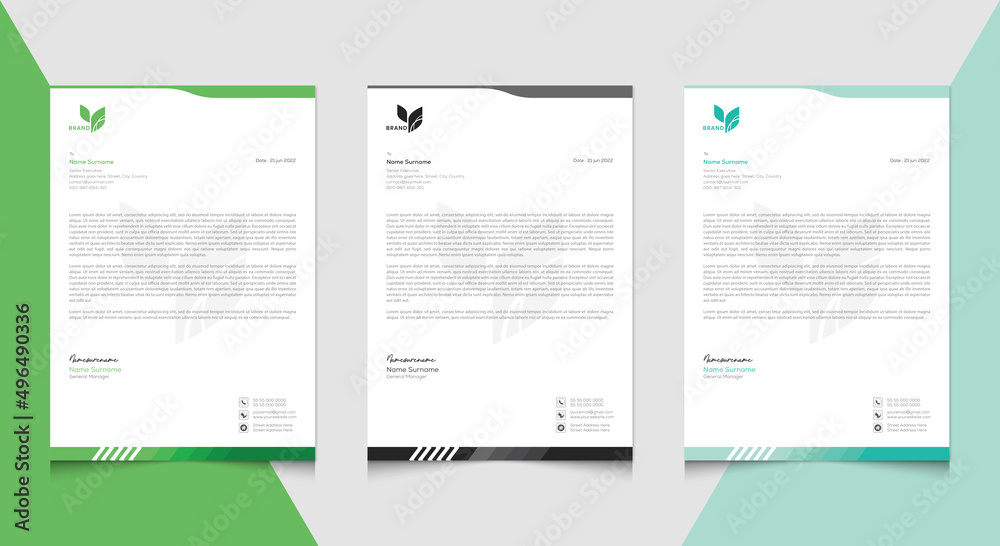 Professional business letterhead design for corporate office