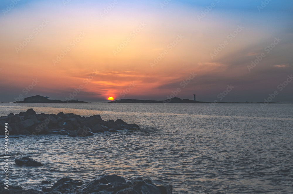 Naklejka premium 일몰