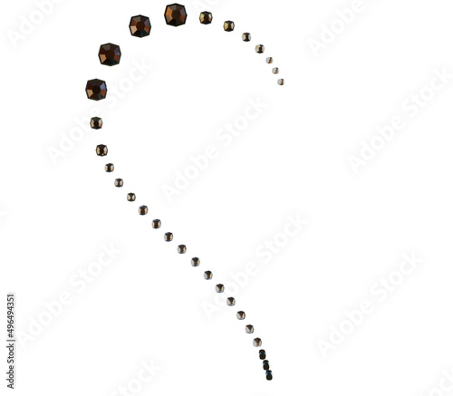 3D Vektor halbes Diamant Herz Schmuck Applikation dunkel