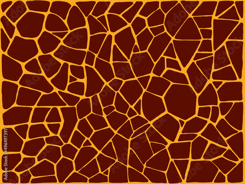 Fond motifs girafe . Répétition de textures. Tâches de couleurs marrons et jaune vif