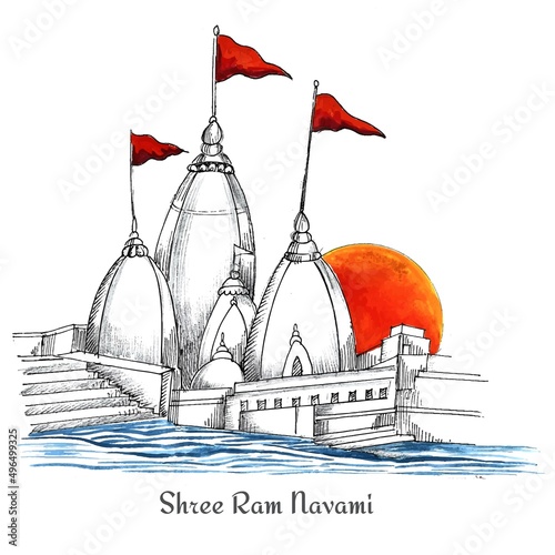 Shri ram navami festival card background