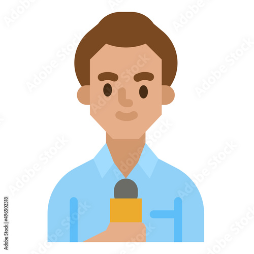 journalist flat icon