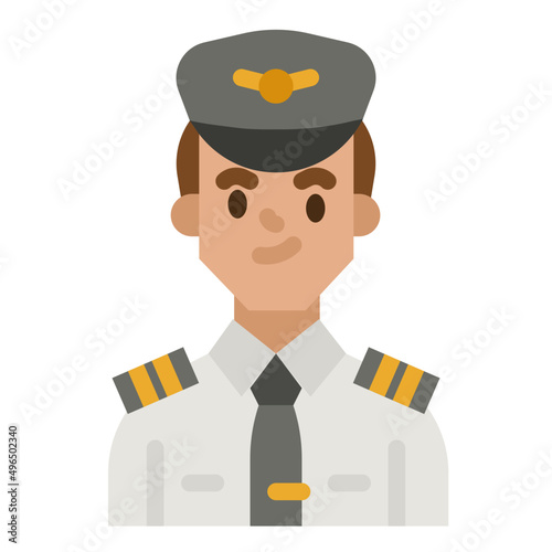 pilot flat icon