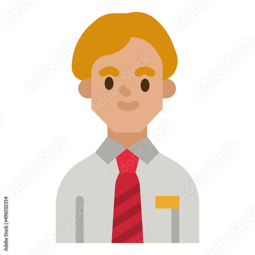 salesman flat icon