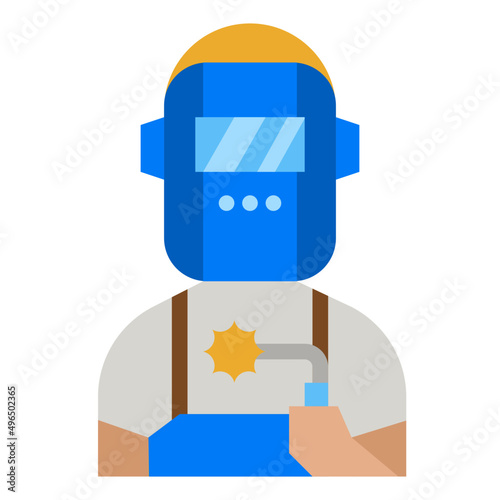 welder flat icon