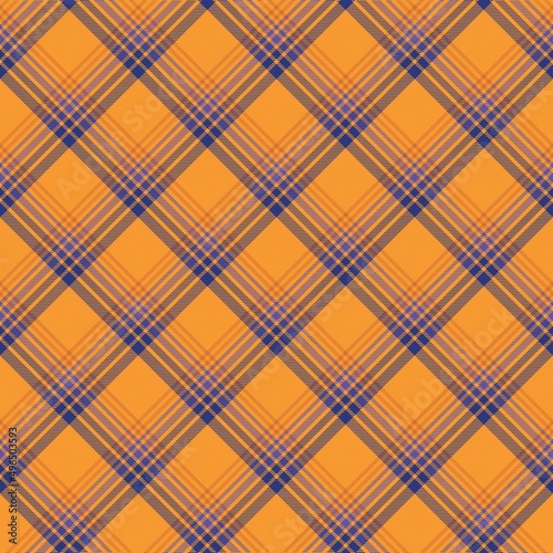 Orange Chevron Plaid Tartan textured Seamless Pattern Design